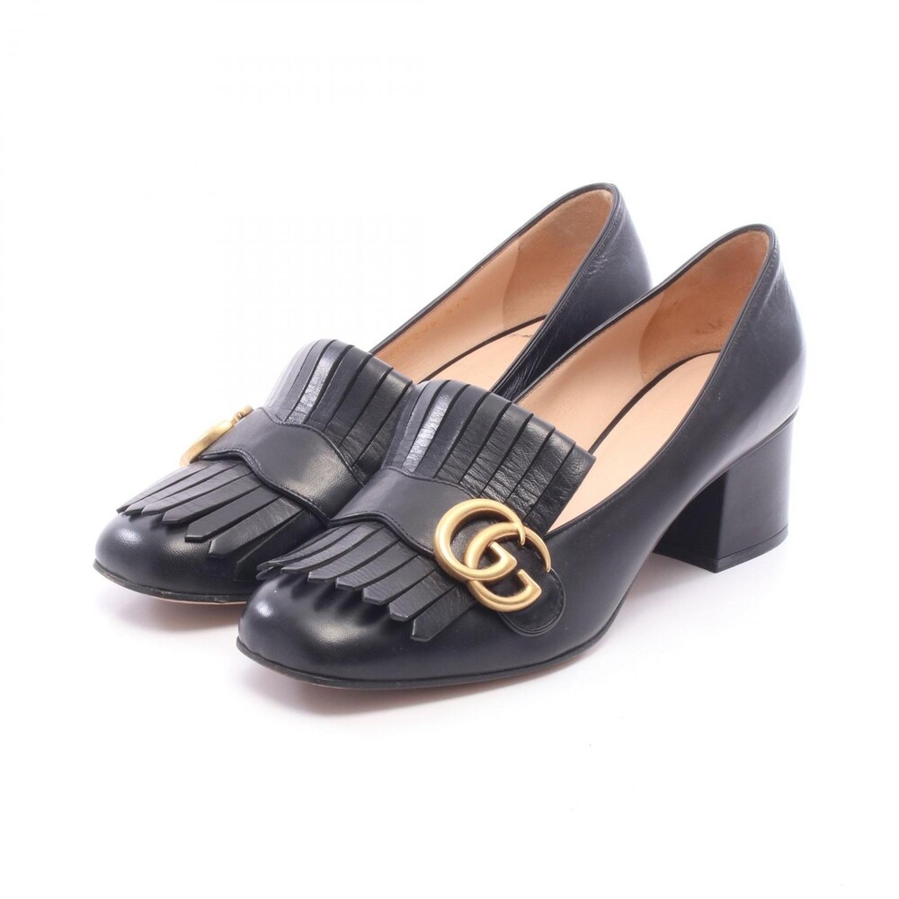 Gucci Double G Fringe Mid Heel Pumps #366166G40B